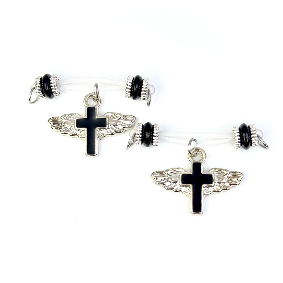 Dark Angel Wing Cross Non-Piercing Nipple Clamp