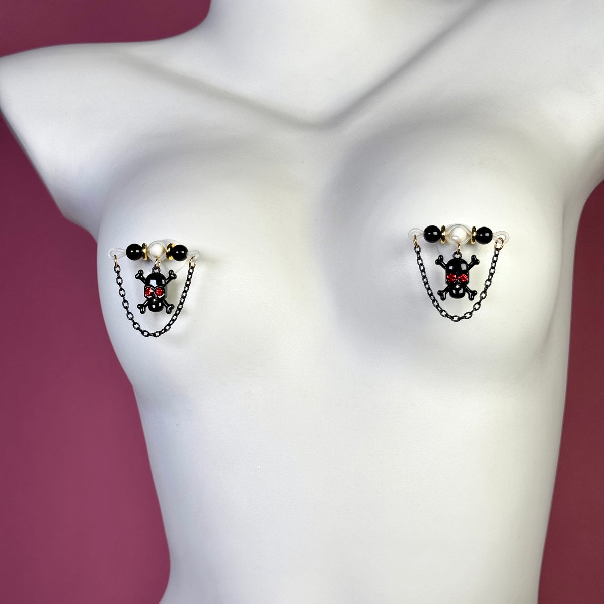 Crimson Skull Nipple Clamps