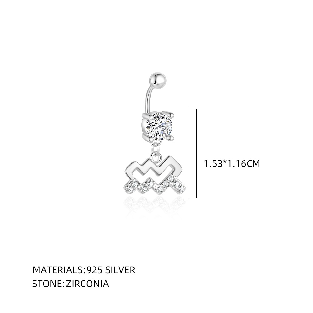 Zodiac-themed navel clip