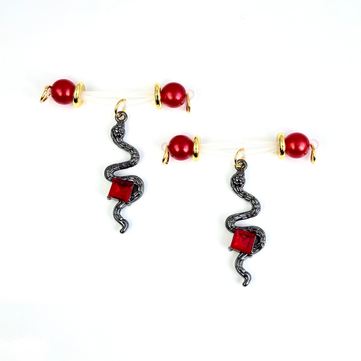 Ruby Serpent Nipple Clips
