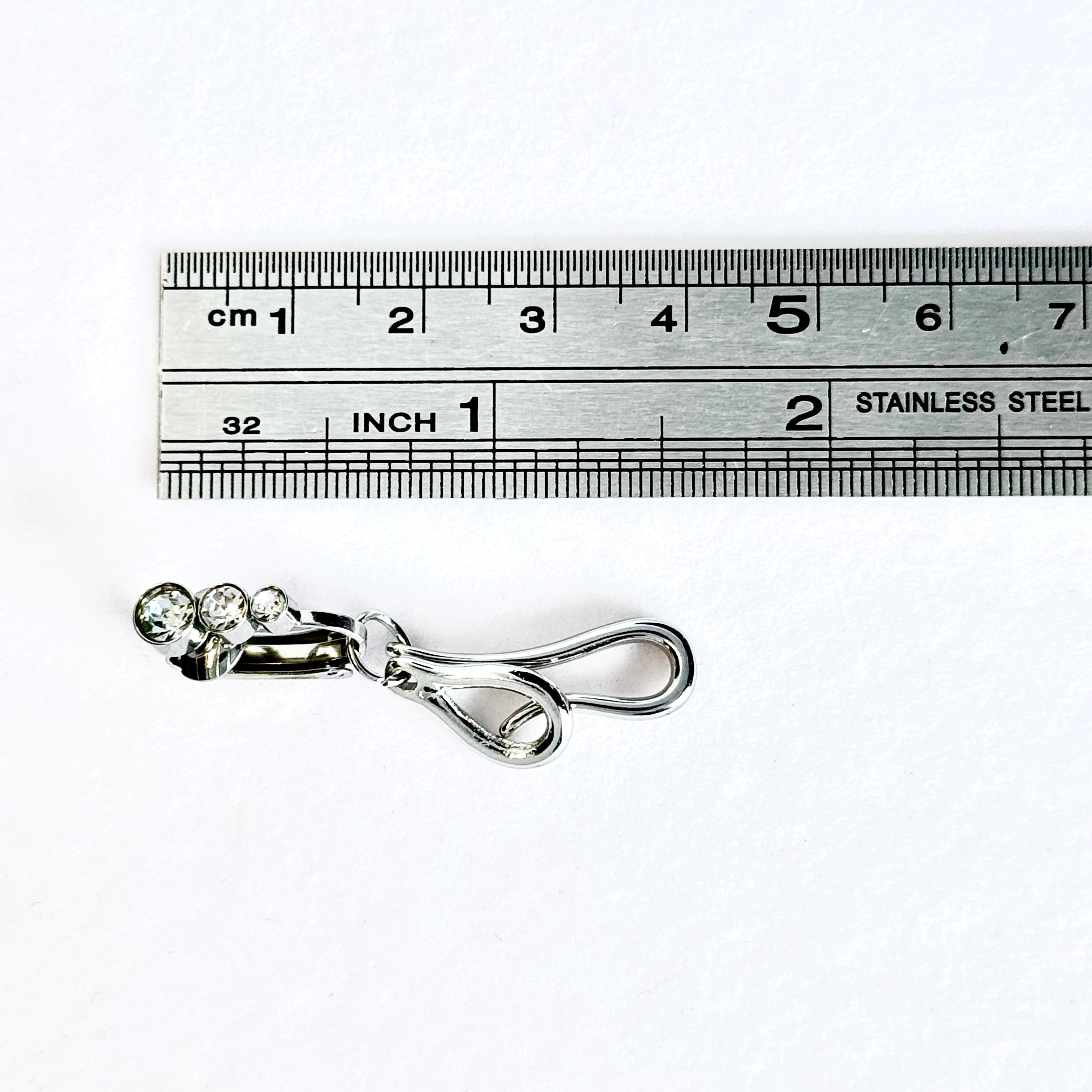 Silver Teardrop Faux Belly Button Ring