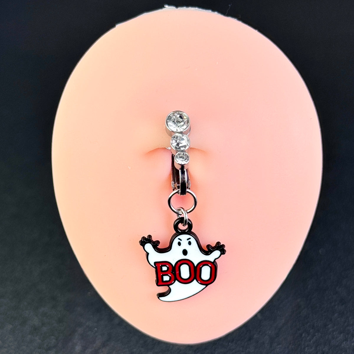 Boo Ghost Fake Navel Ring