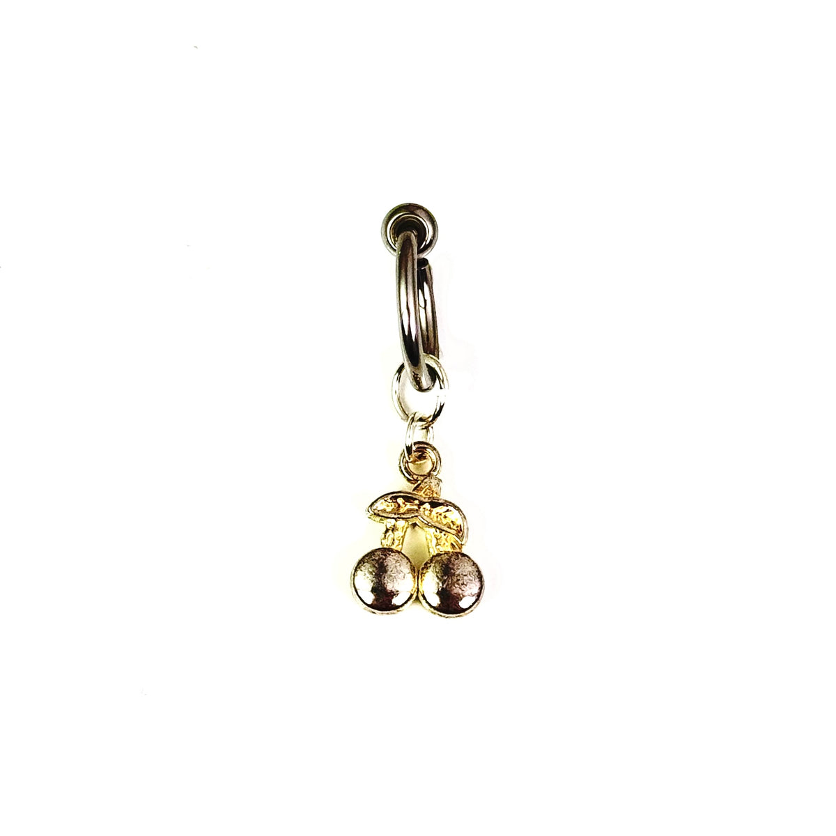 Cherry Charm Faux Belly Button Ring