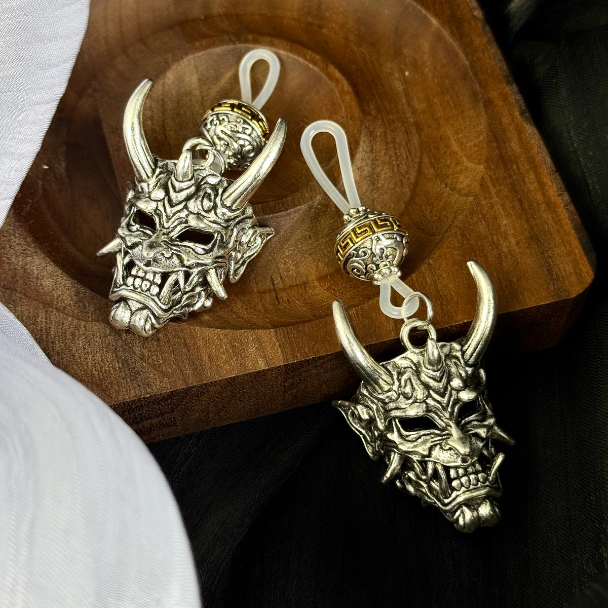 Demon Horn Skull Nipple Jewelry