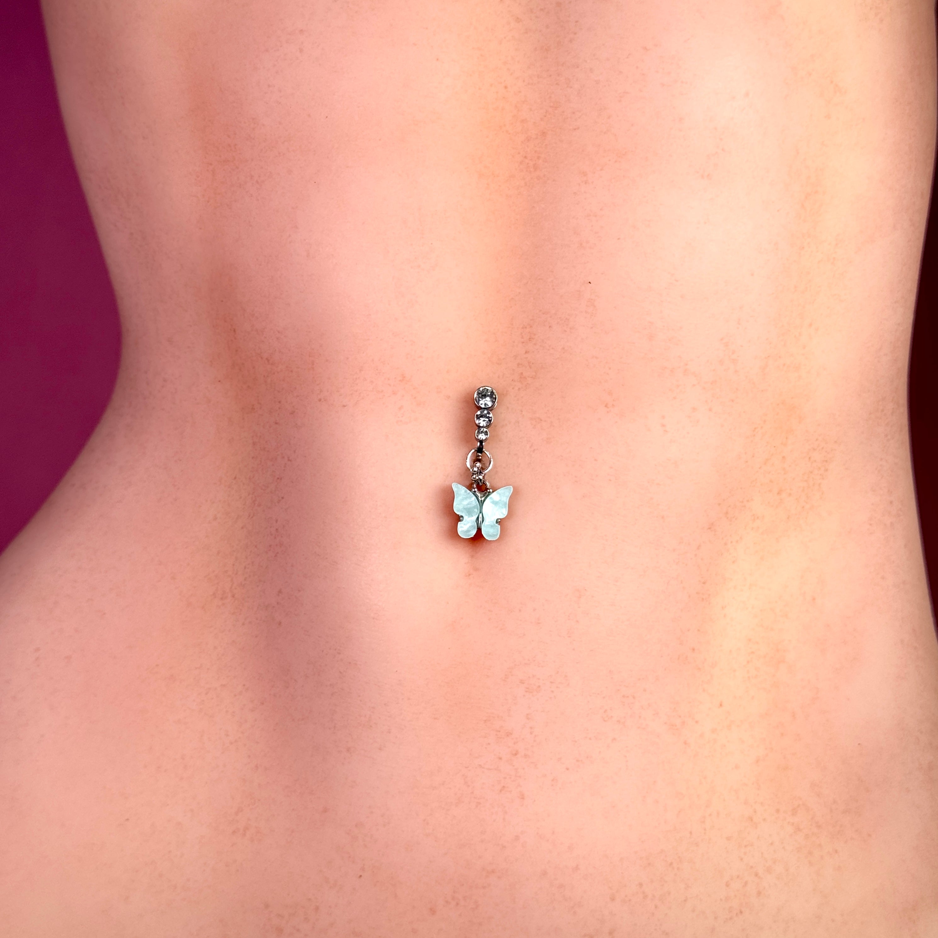 Butterfly Dream Faux Belly Button Ring