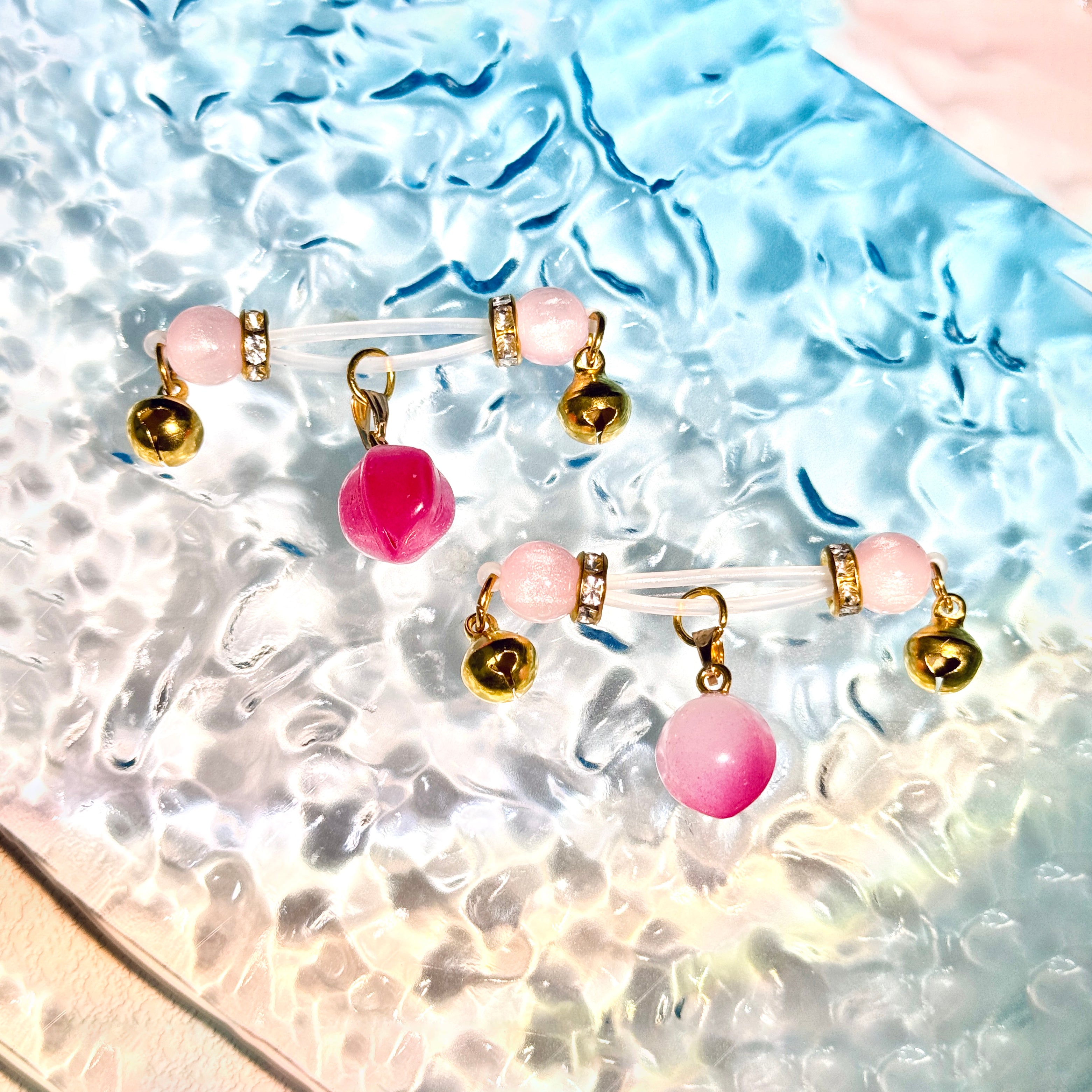 Rose Quartz Bell Nipple Clamps