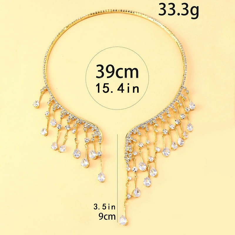Rhinestone necklace for parties and evening events