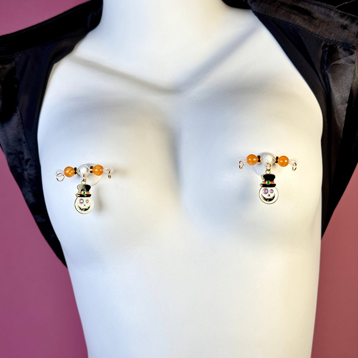 Halloween Frosty Charm Nipple Jewelry