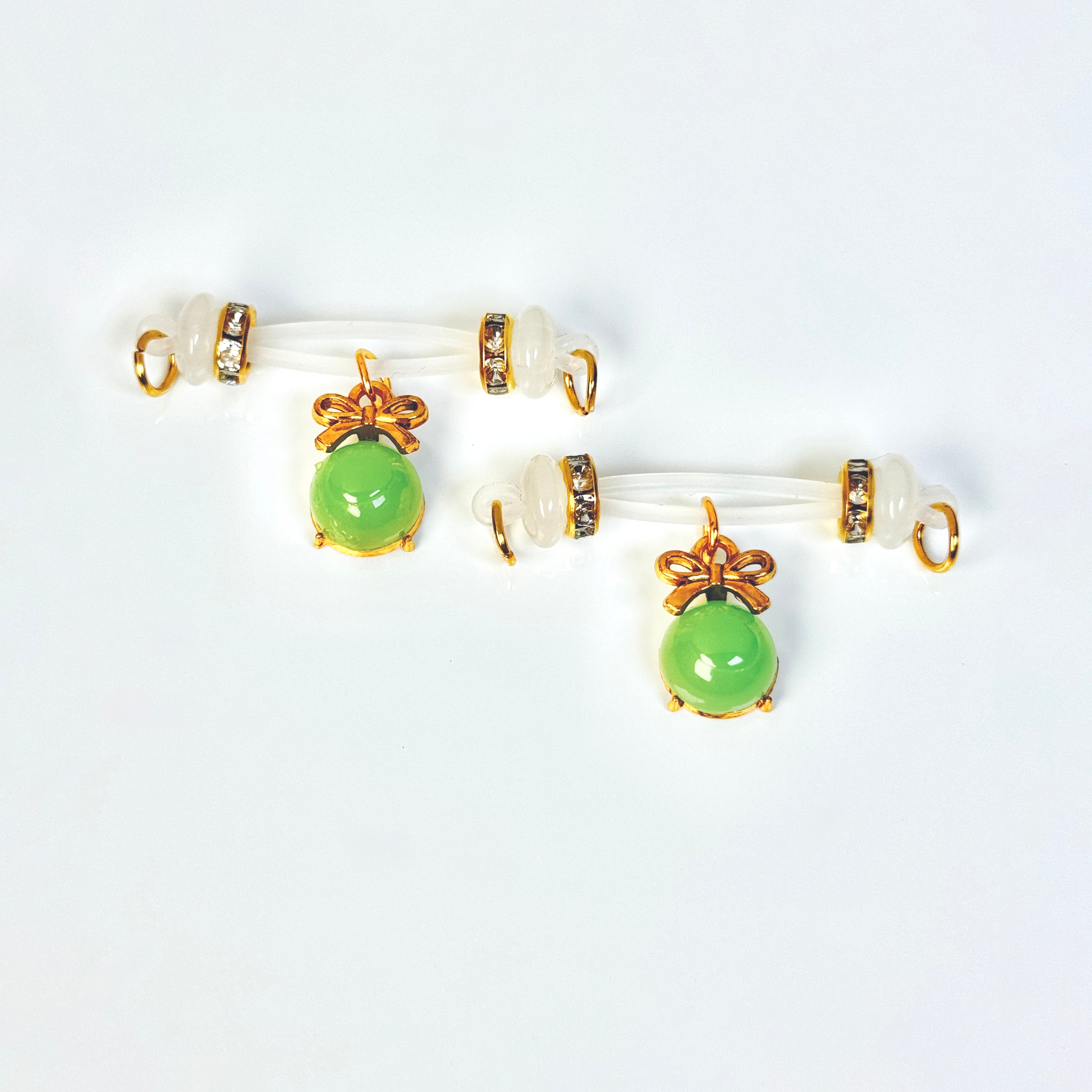 Jade Bow Dream Nipple Jewelry Set