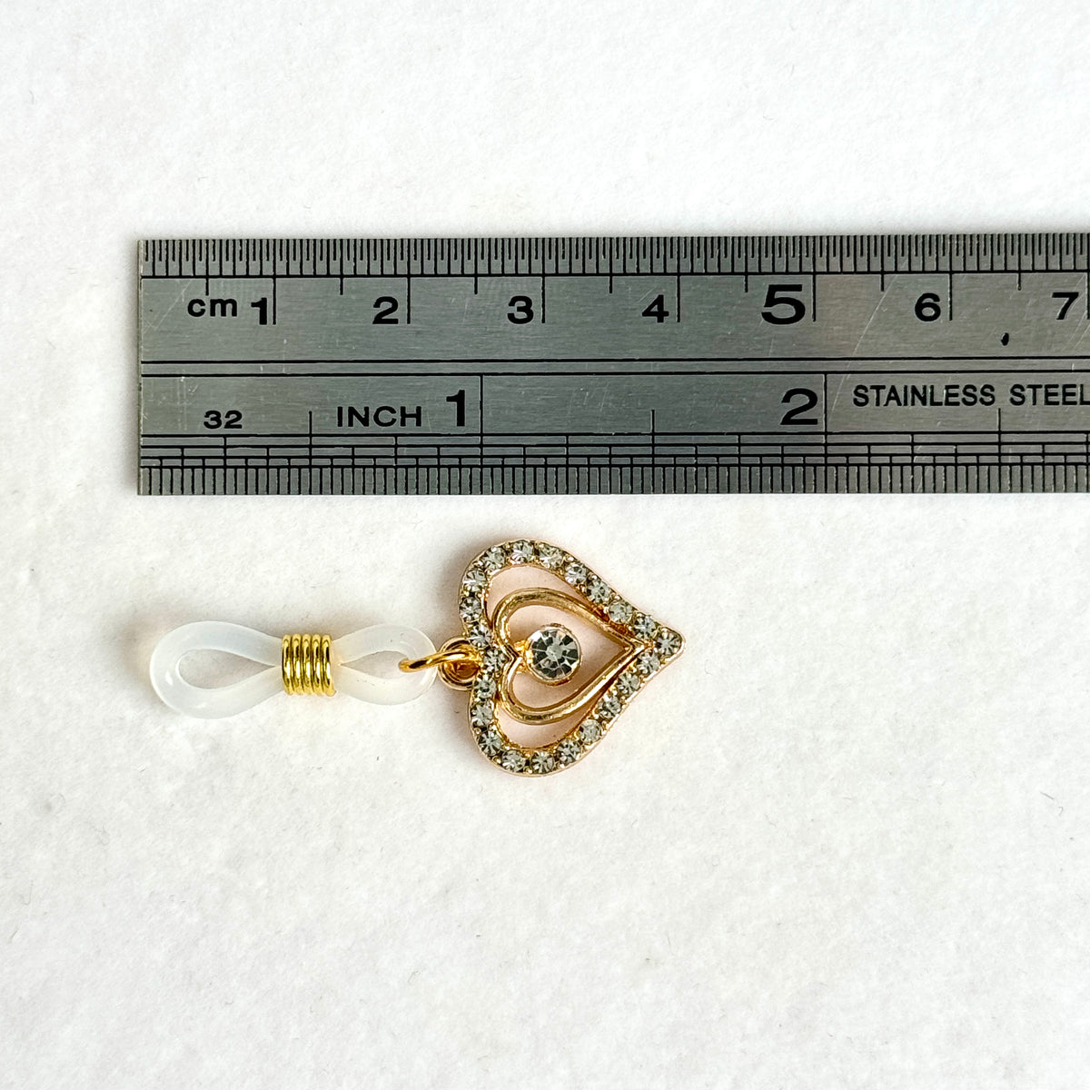 Double Heart Crystal No-Piercing Nipple Clamp