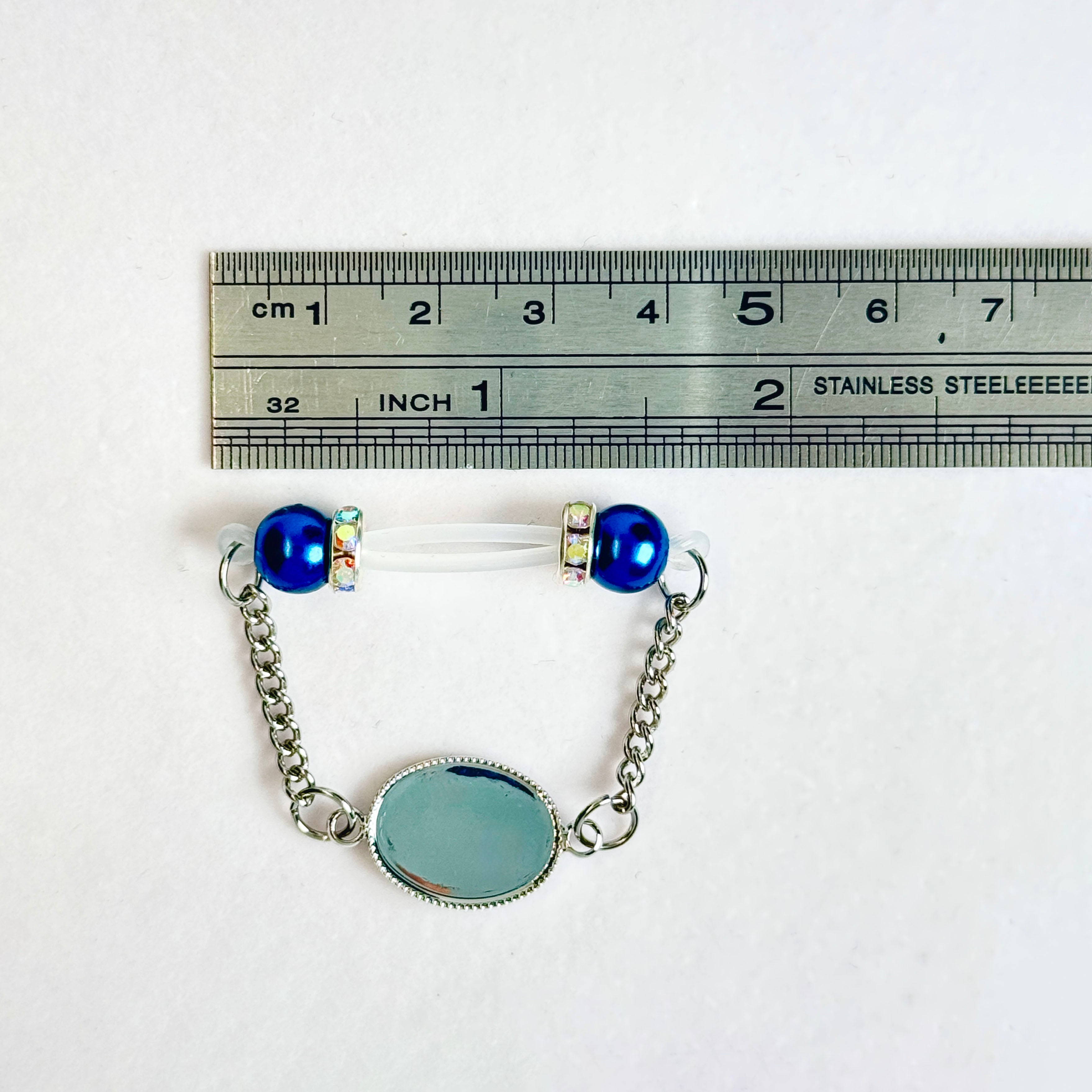 Ocean Blue Crystal Non-Piercing Nipple Jewelry