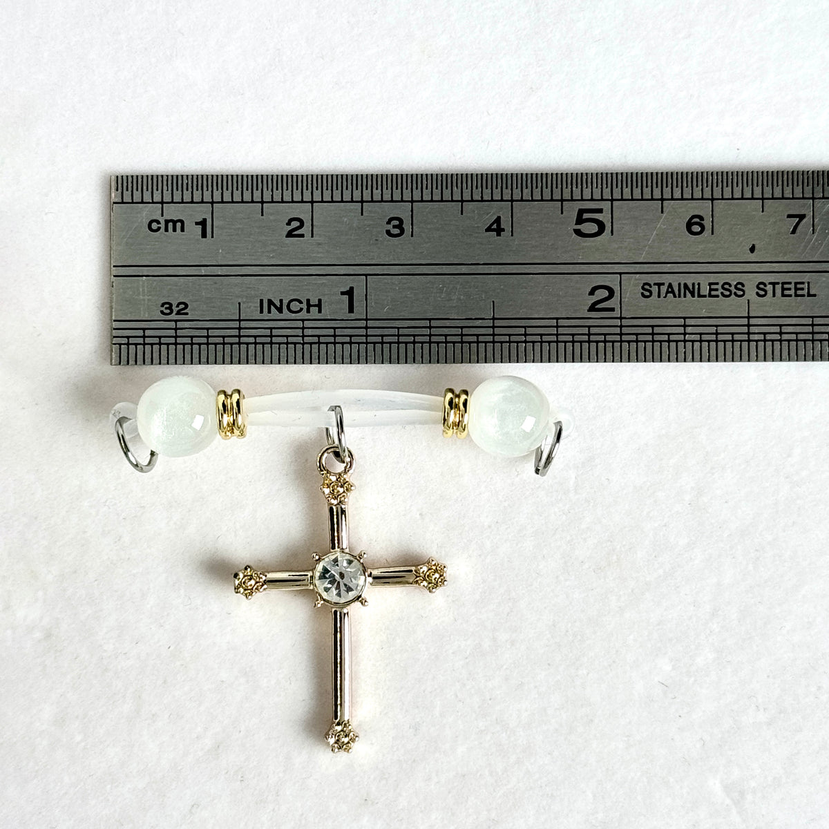 Silver Cross Dangle Nipple Clamps