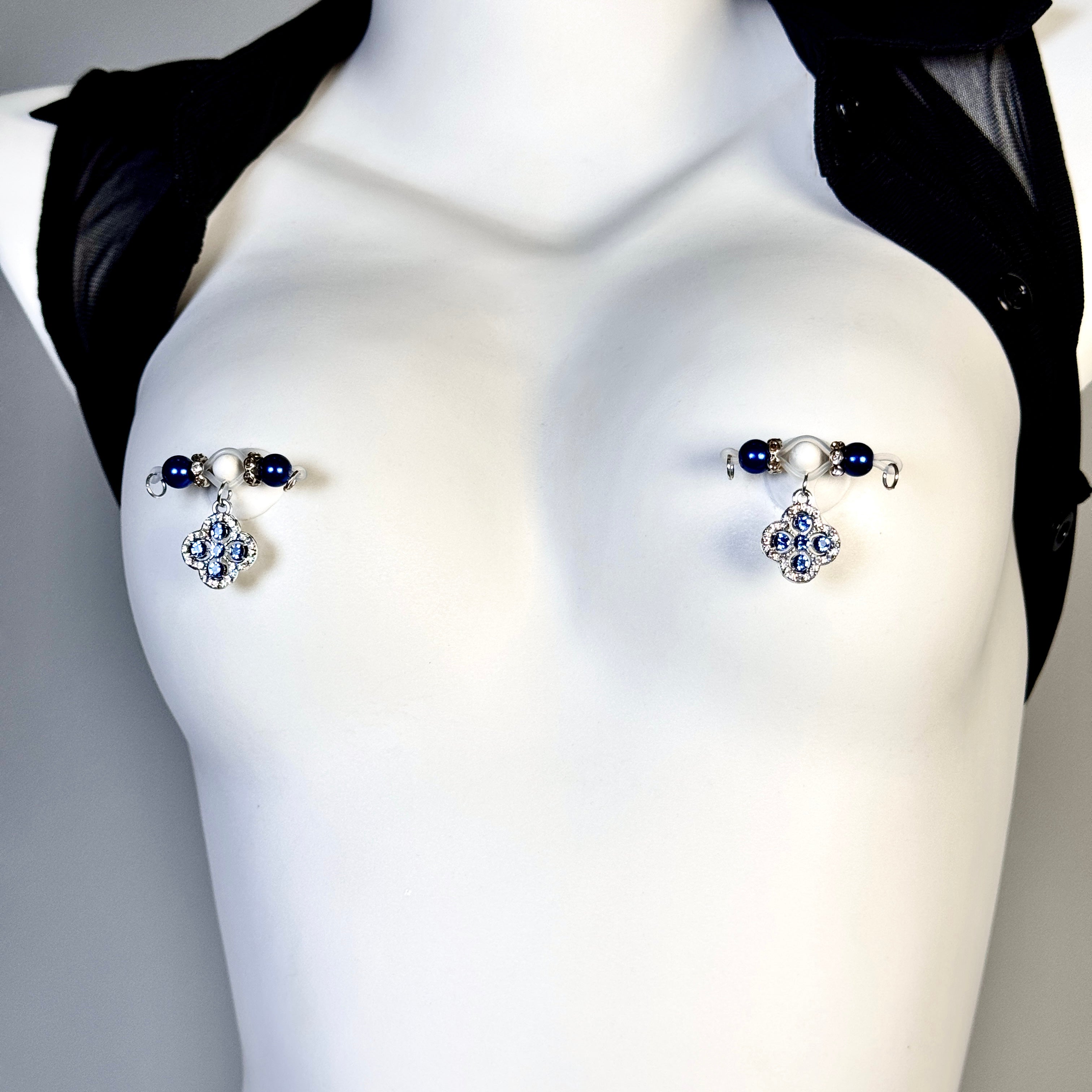 Sapphire Bloom Nipple Clamps