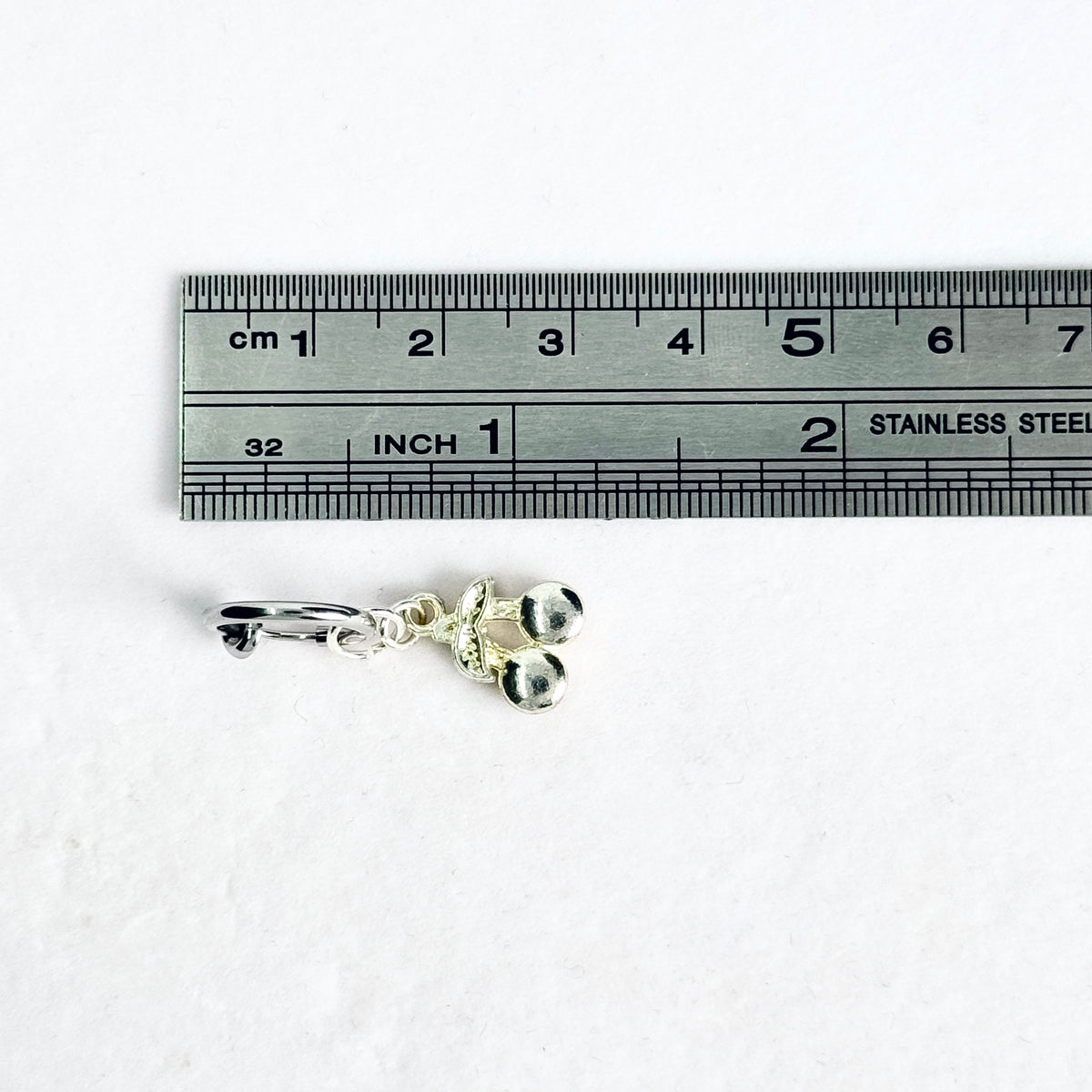 Cherry Charm Faux Belly Button Ring