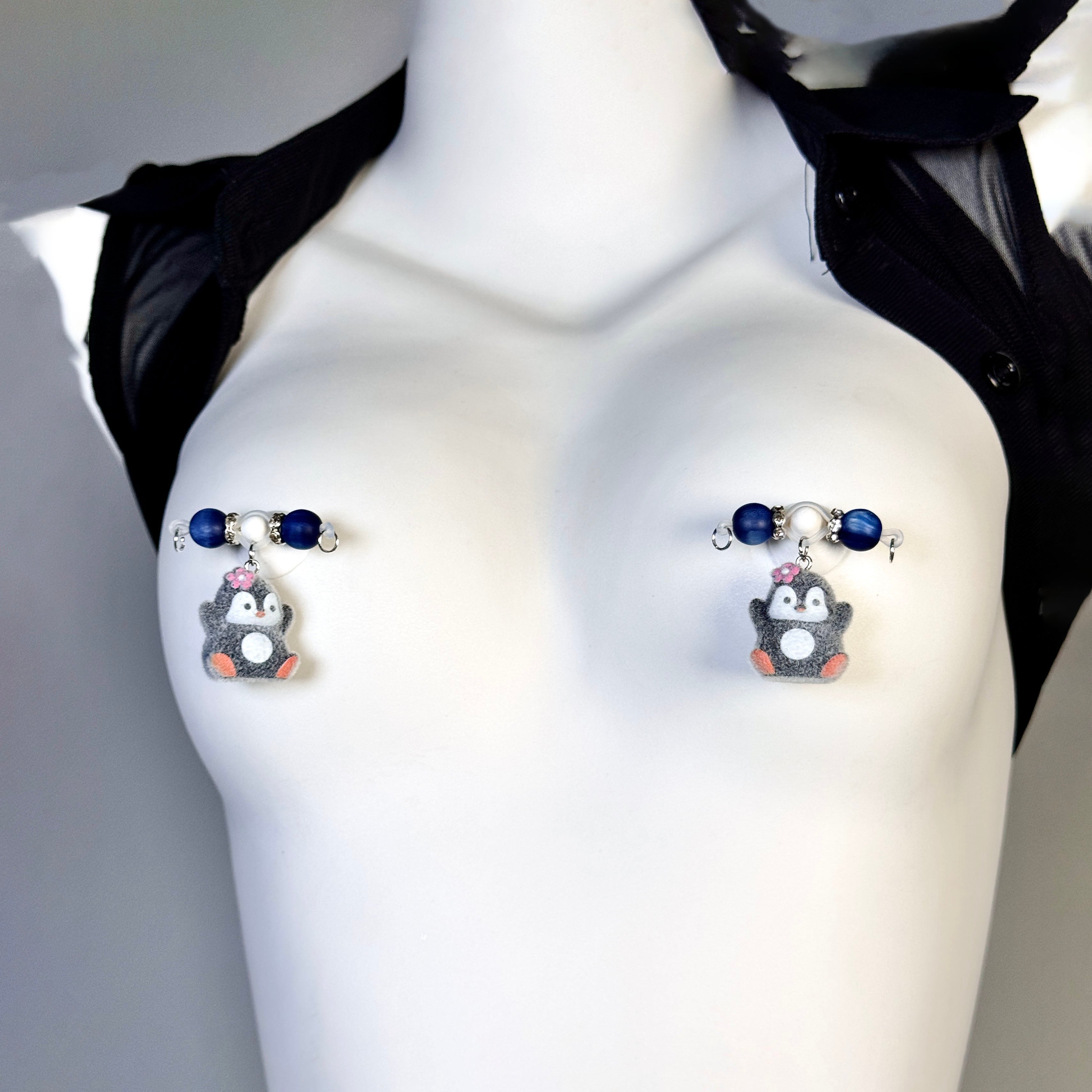 Little Penguin Plush Nipple Jewelry