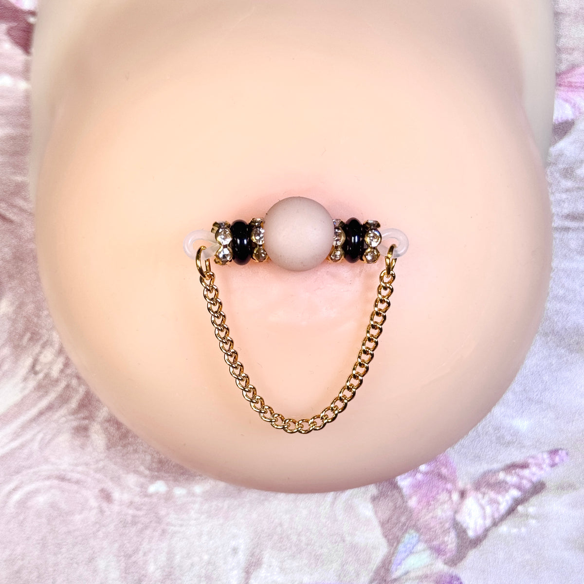 Midnight Gold Chain Nipple Clamp