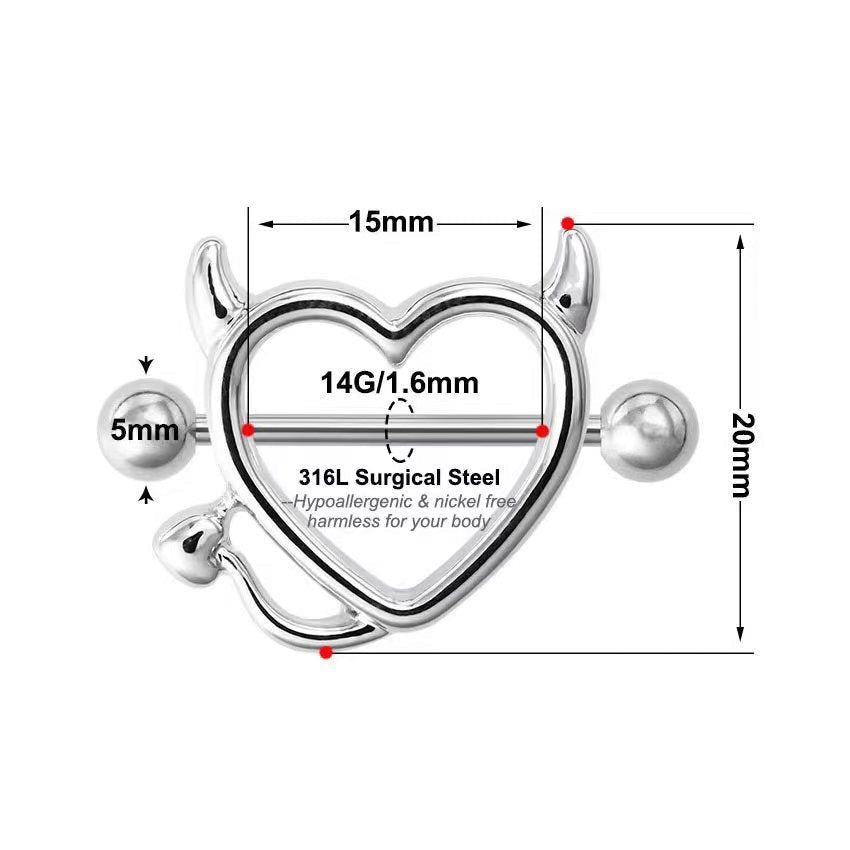 Sexy Heart-Shaped Piercing Jewelry