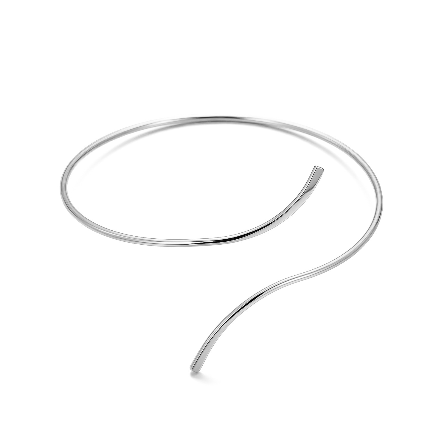 Minimalist Curved-Line Anklet