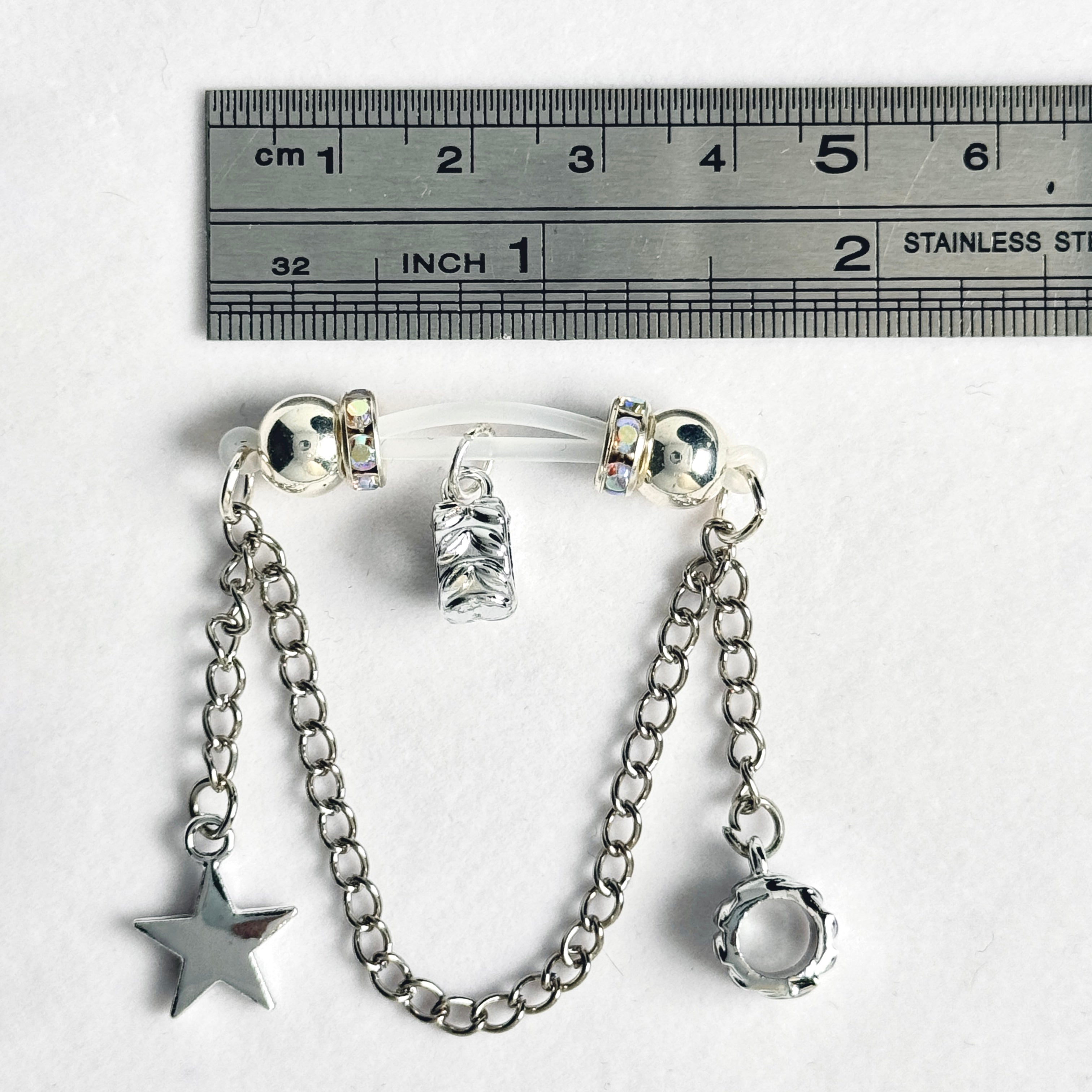 Star and Chain Non-Piercing Nipple Jewelry