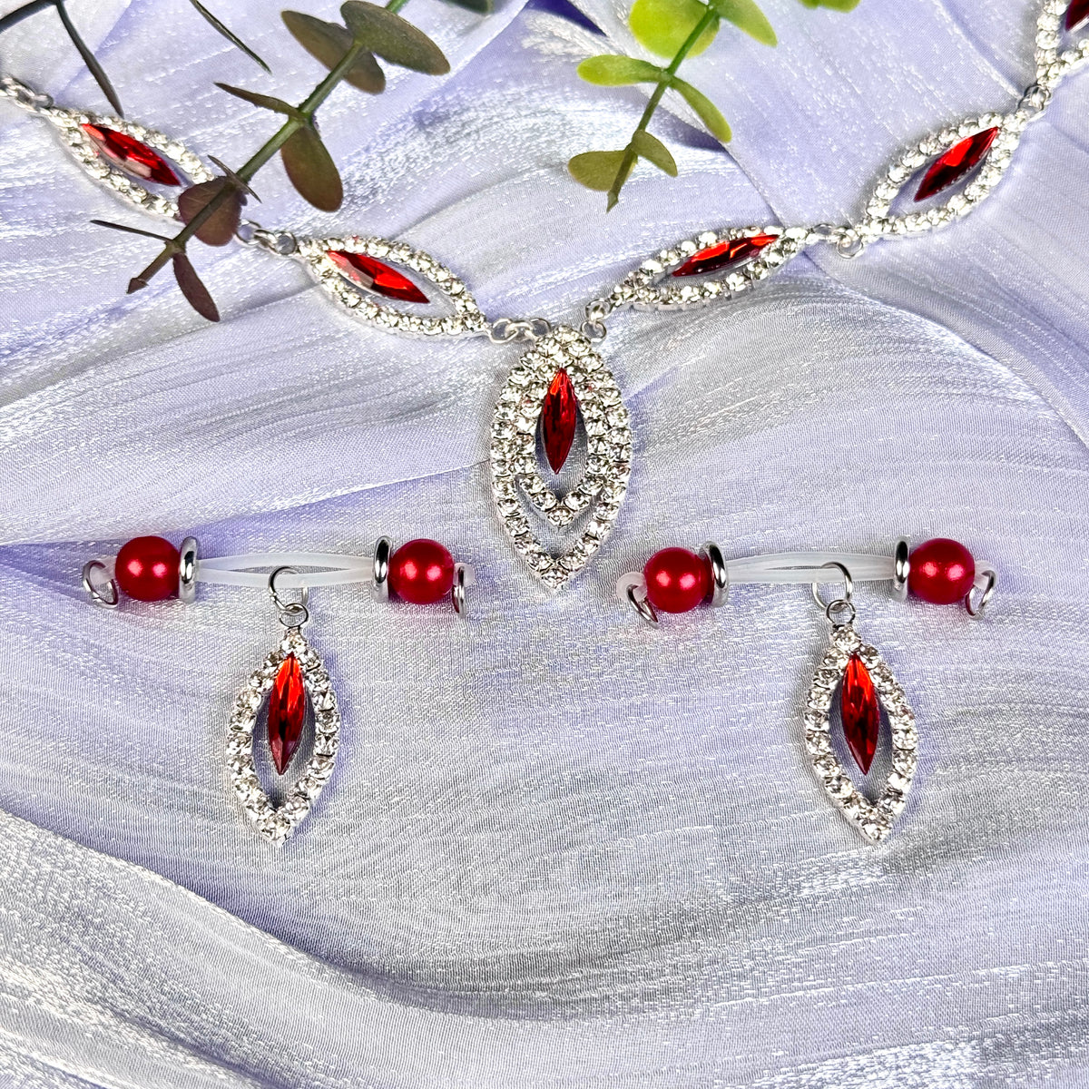 Ruby Charm Nipple Clamp Set