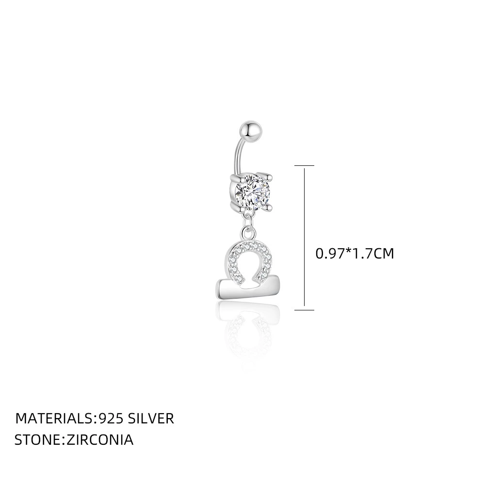 Zodiac-themed navel clip