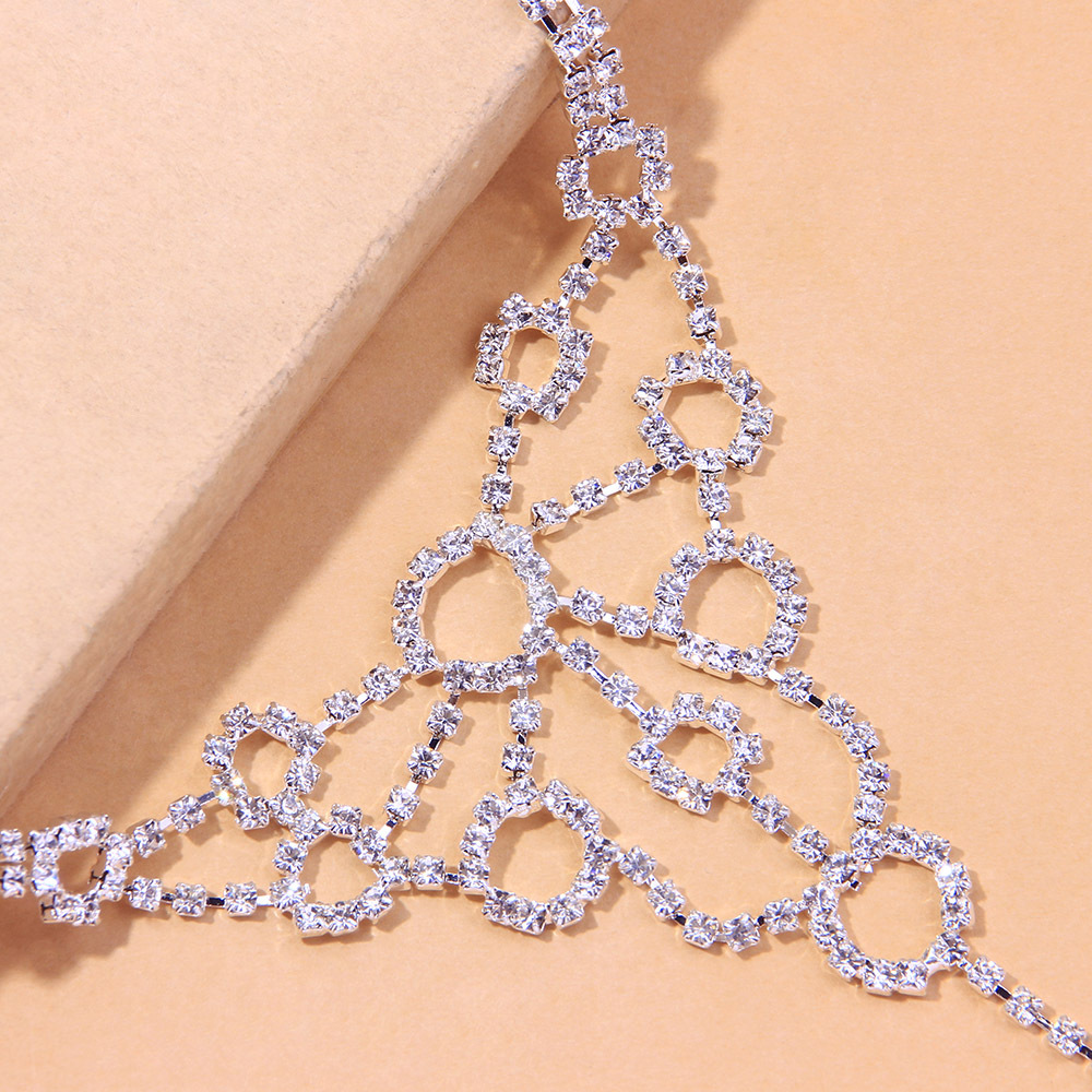 Round Rhinestone Anklet