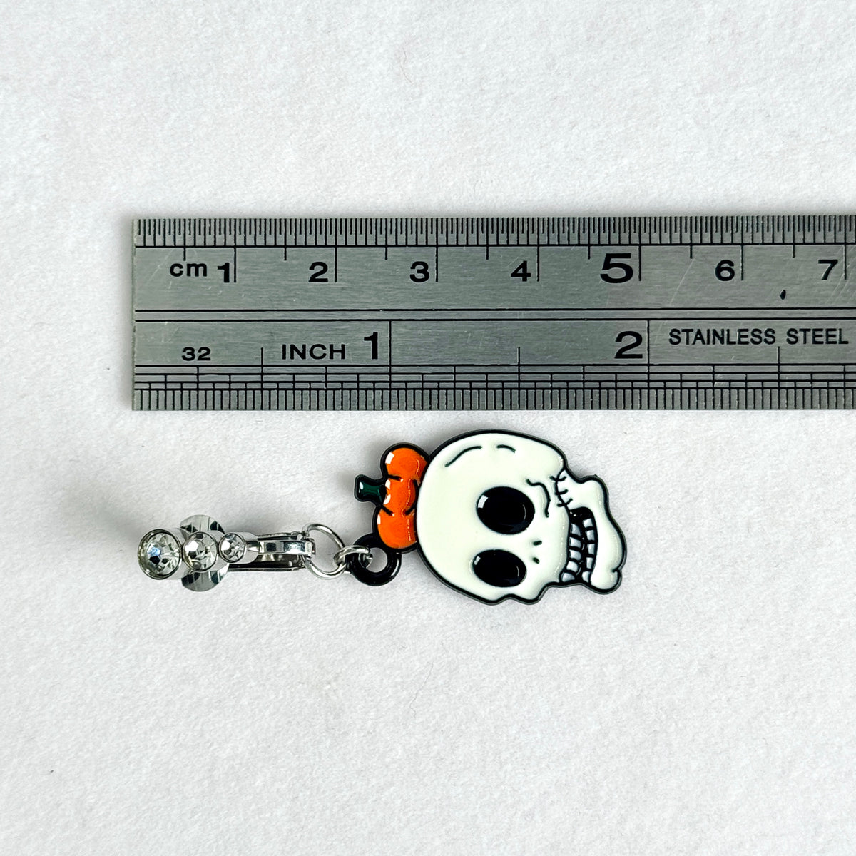 Pumpkin Skull Halloween Belly Ring
