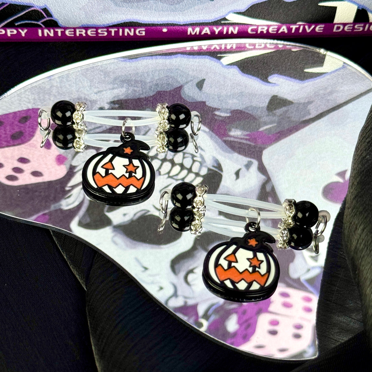 Spooky Pumpkin Nipple Charm