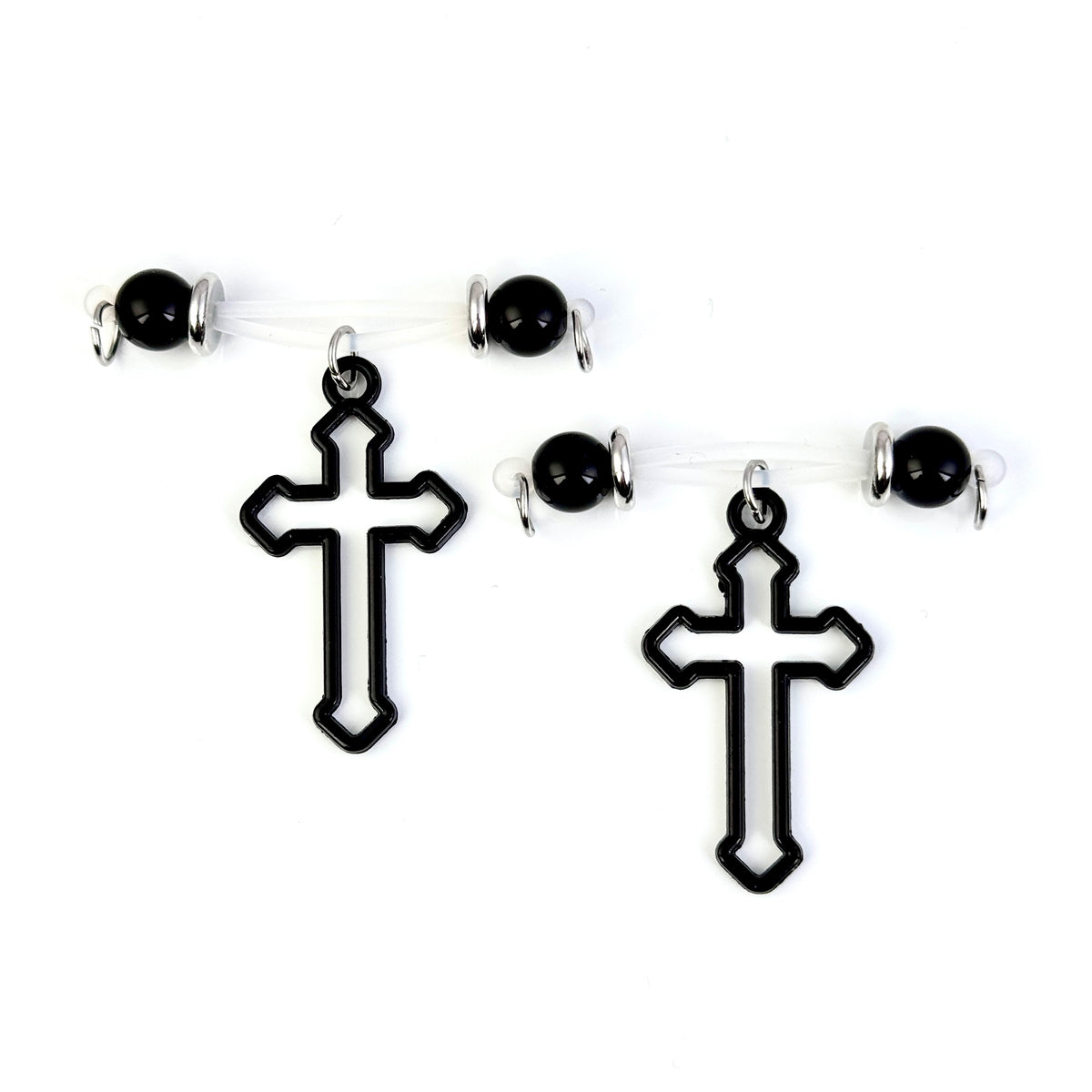 Dark Cross Gothic Nipple Jewelry