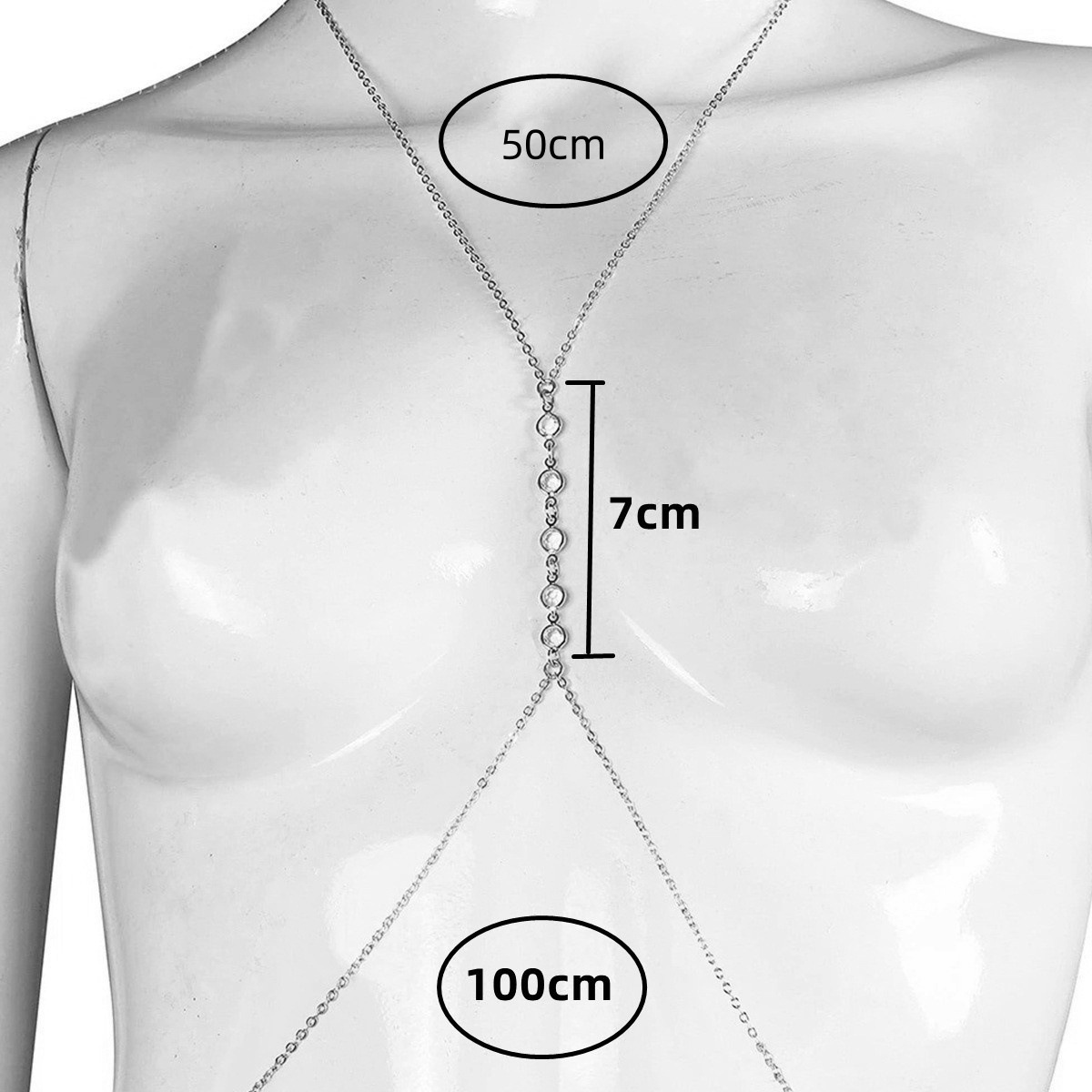 Minimalist Crystal Y-Shaped Body Chain