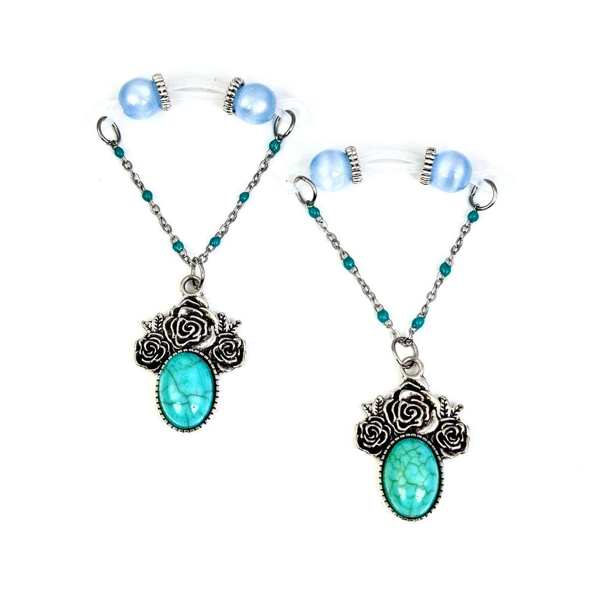 Vintage Rose Crystal Charm Nipple Jewelry