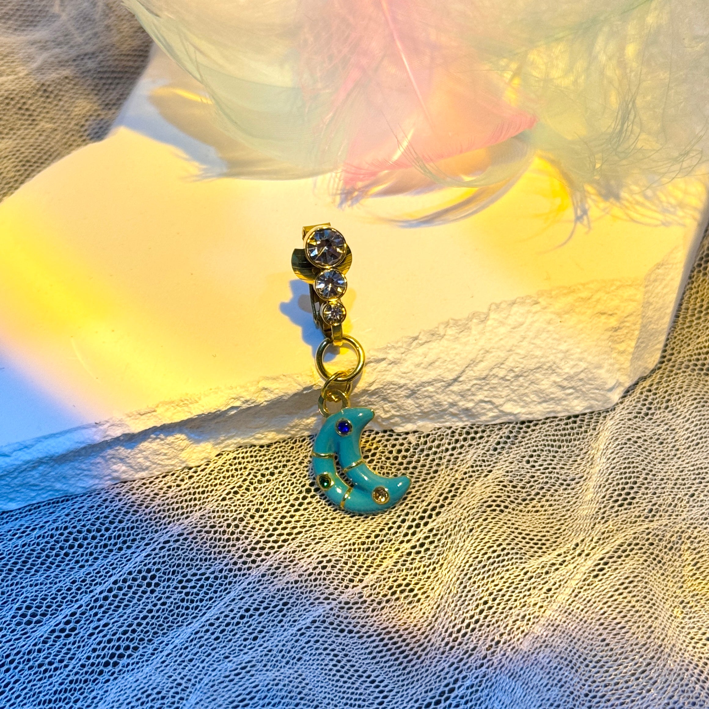 Celestial Moon Non-Piercing Navel Charm