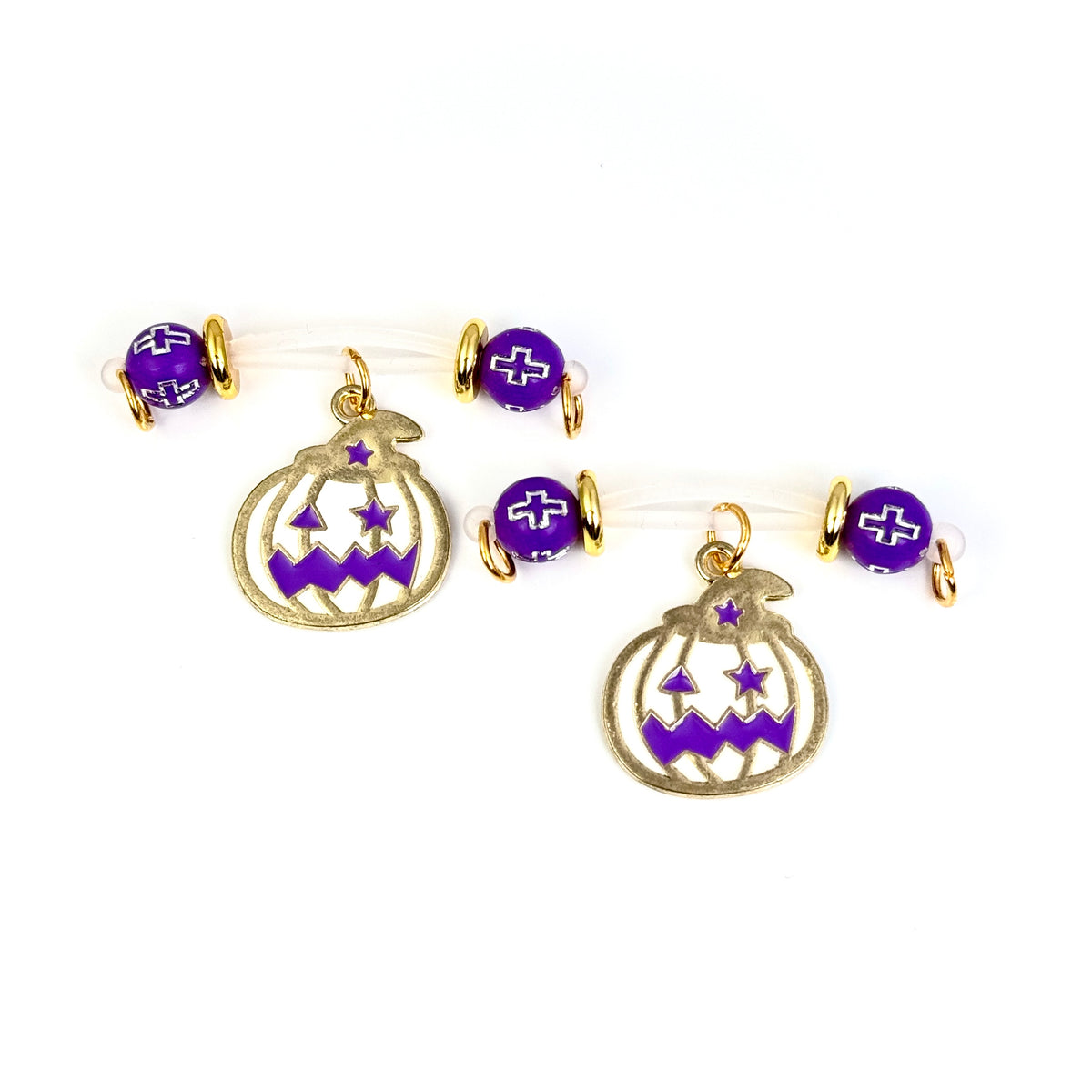 Mystic Purple Pumpkin Charm Non-Piercing Nipple Jewelry
