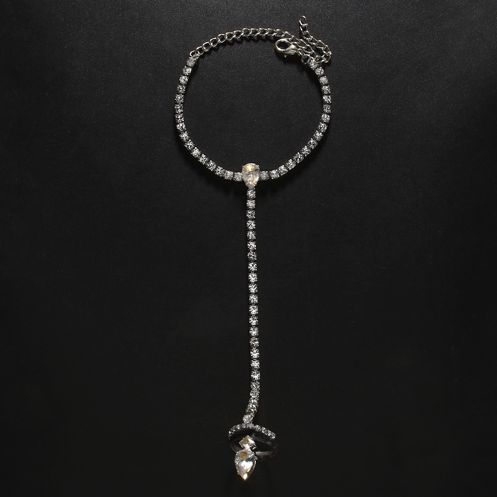 Premium Rhinestone Hand-Chain Bracelet