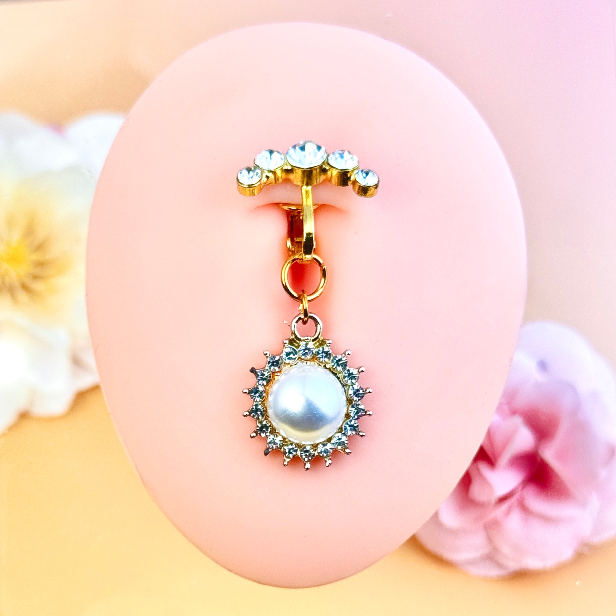 Pearl Sun Goddess Belly Clip