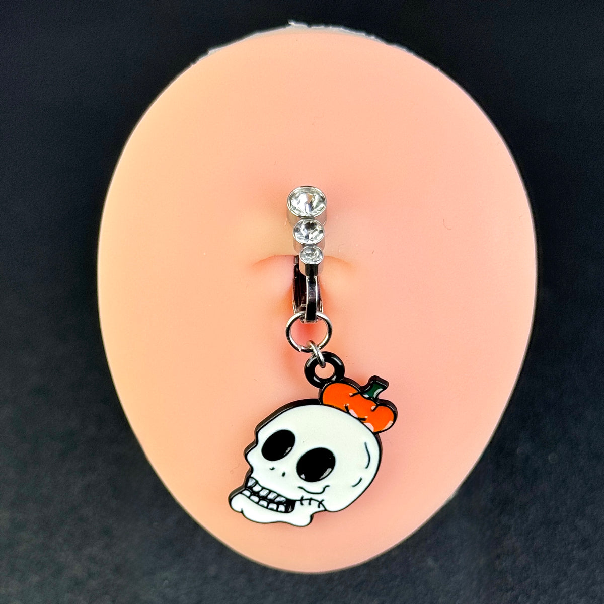 Pumpkin Skull Halloween Belly Ring