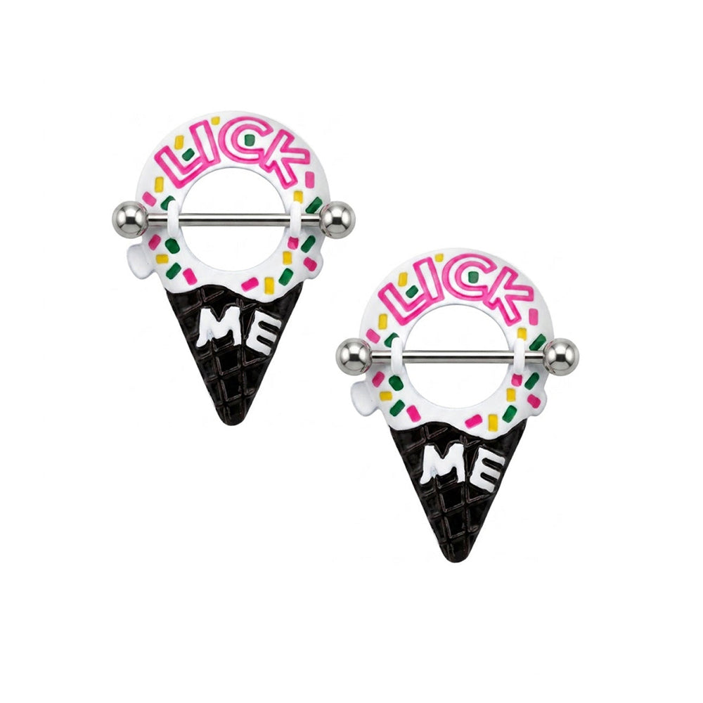 "Lick Me" Ice Cream Cone Nipple Shields