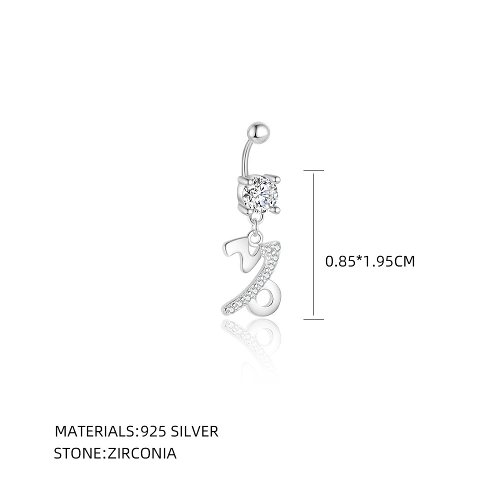 Zodiac-themed navel clip