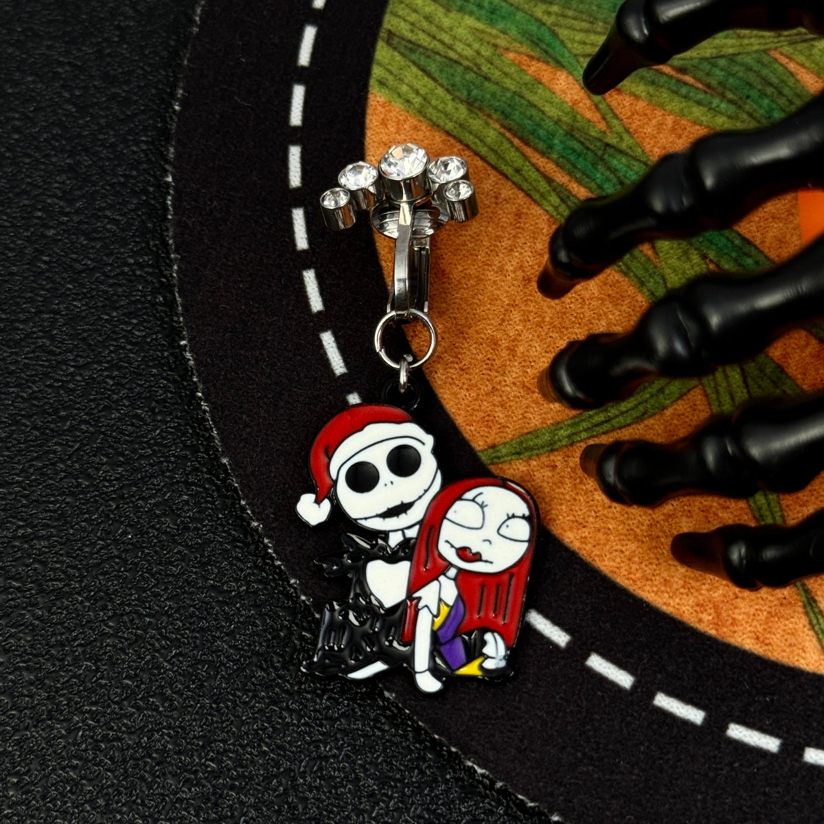 Spooky Love Skeleton Belly Ring