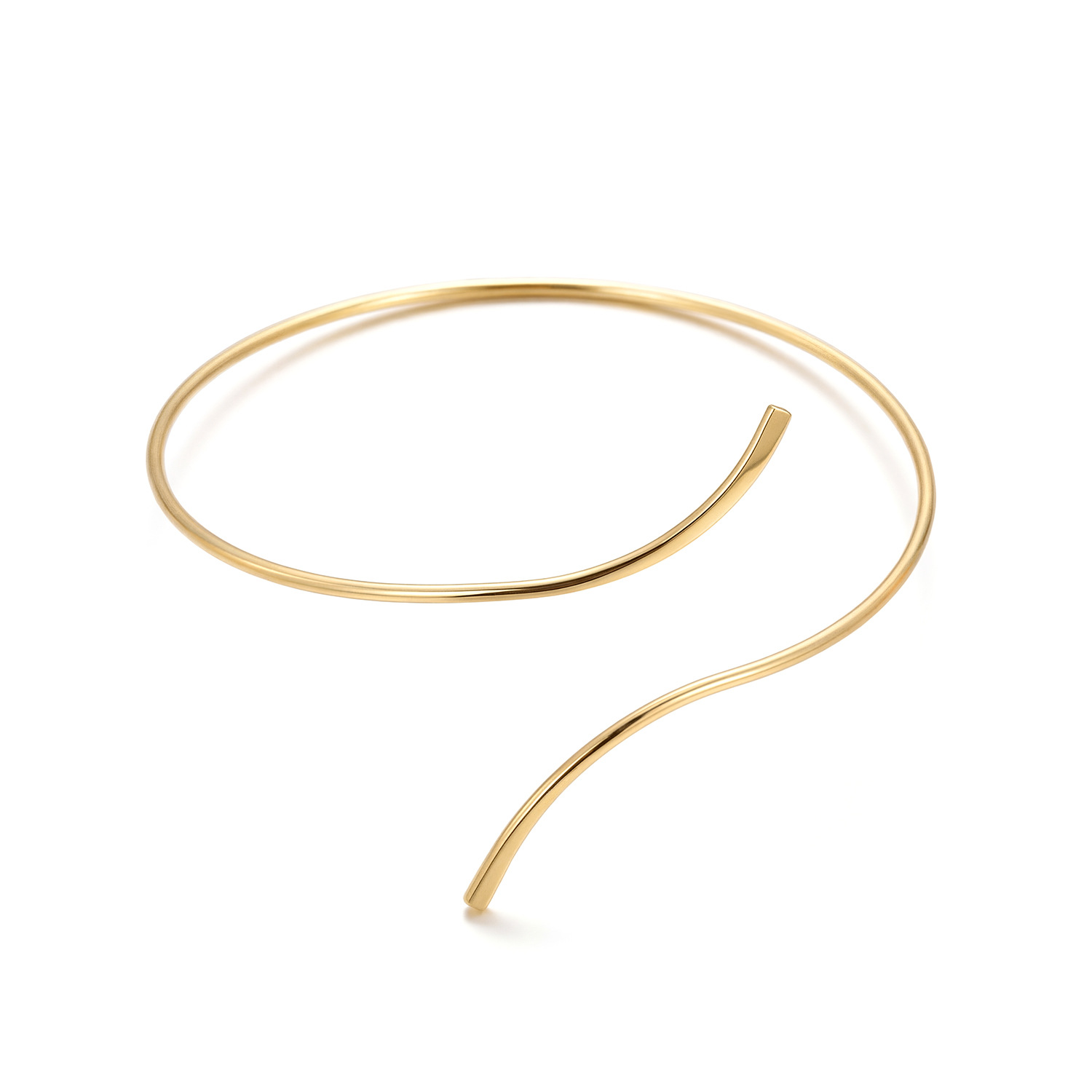 Minimalist Curved-Line Anklet