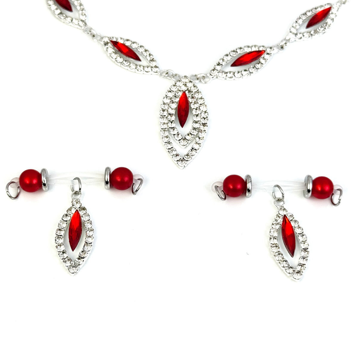 Ruby Charm Nipple Clamp Set