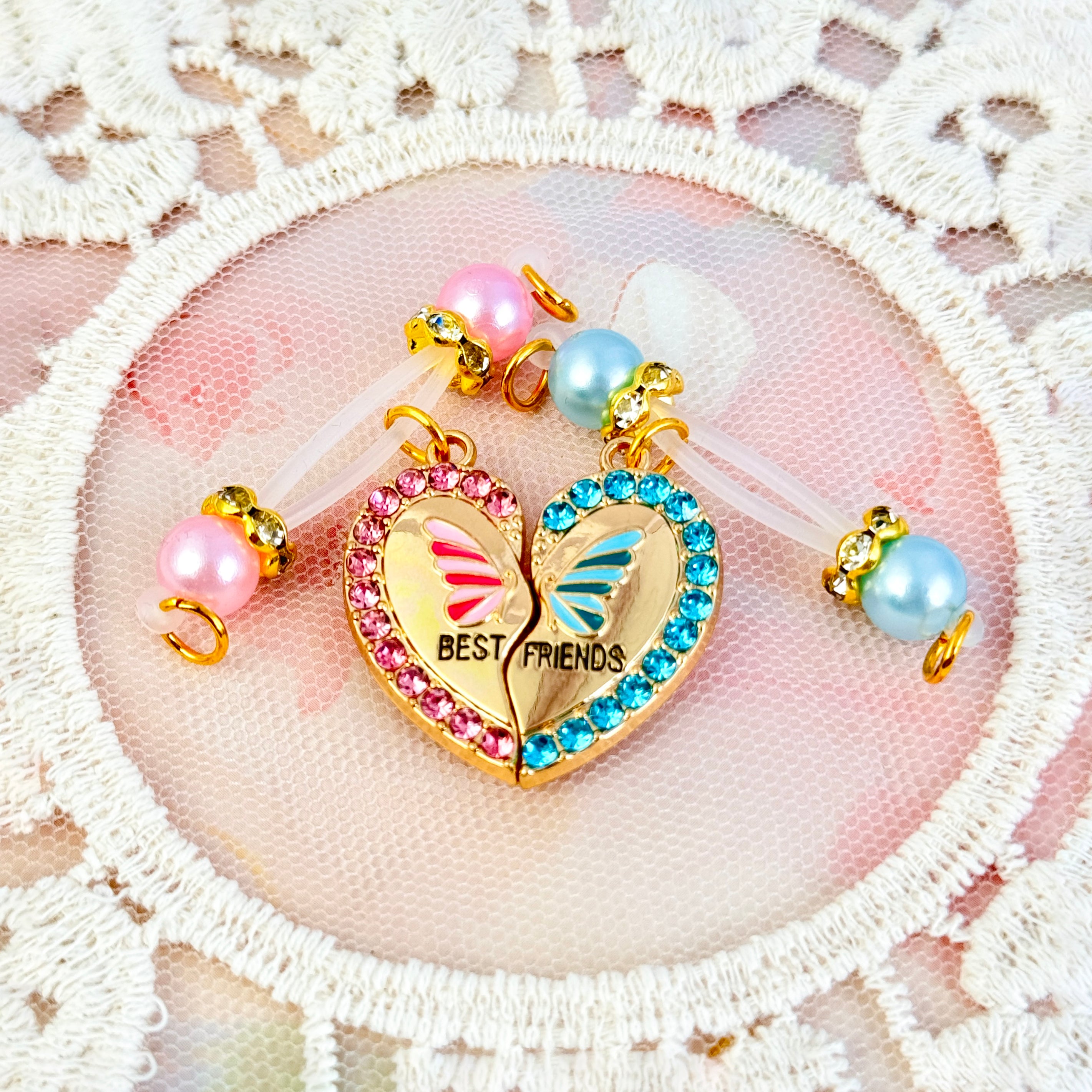 Aurora Wings Bestie Heart Jewelry Set