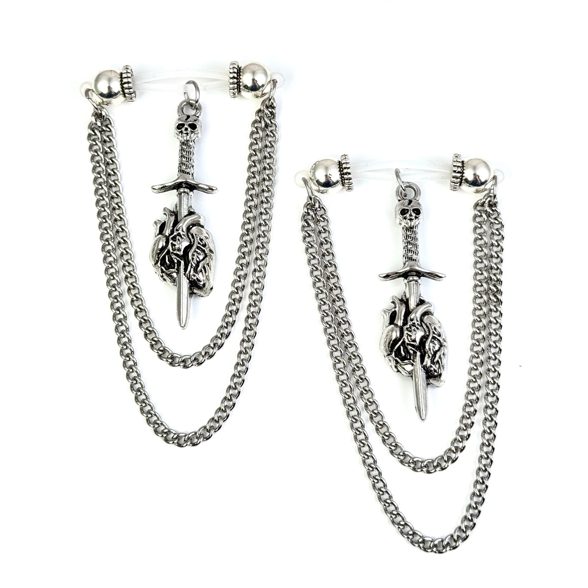 Dark Heart Sword Gothic Nipple Chain