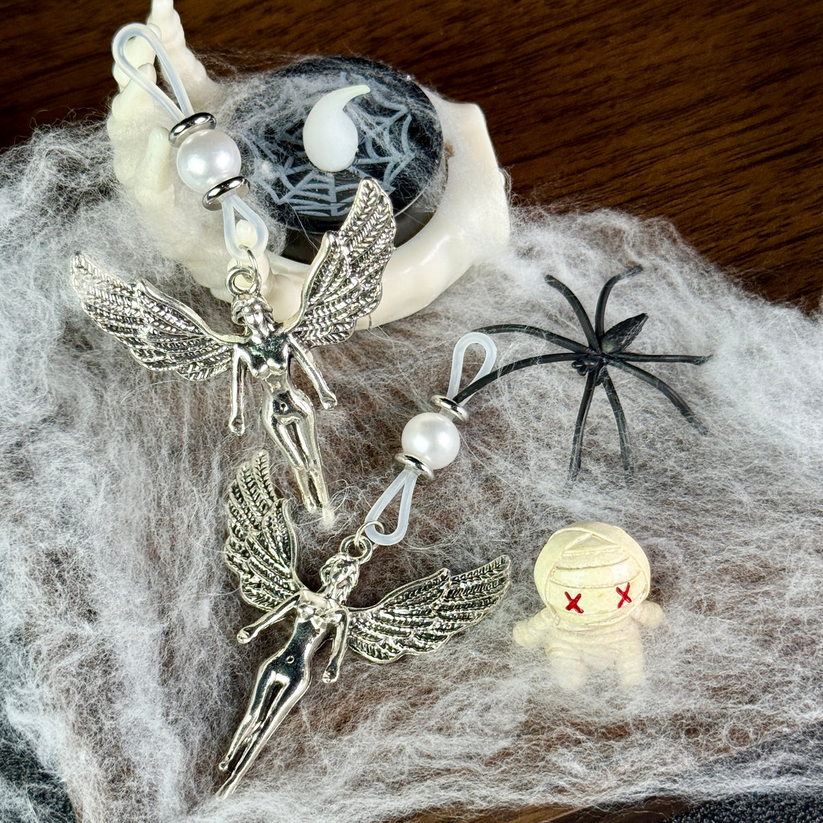 Mystic Angel Wing Halloween Nipple Ring