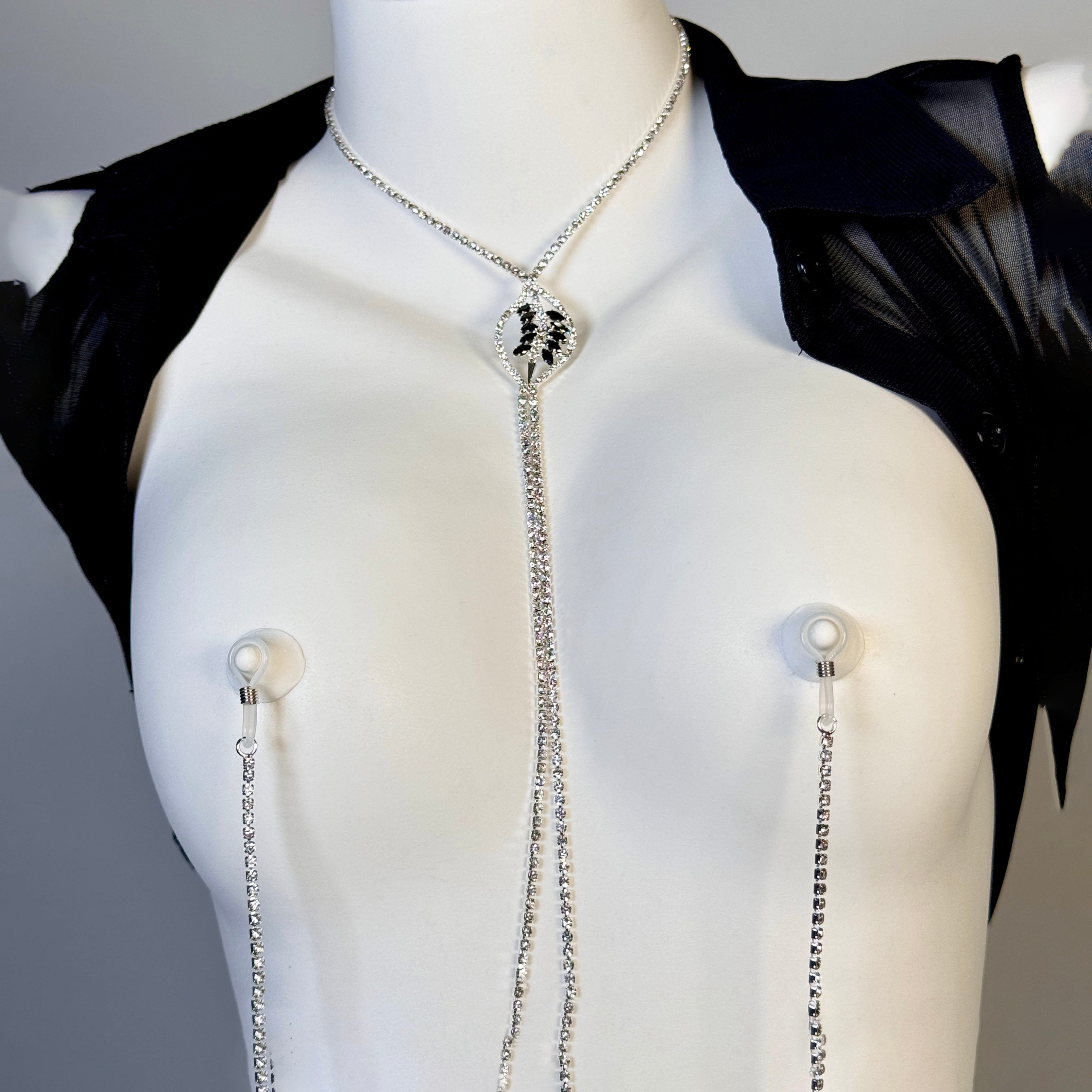 Crystal Leaf Goddess Body Chain