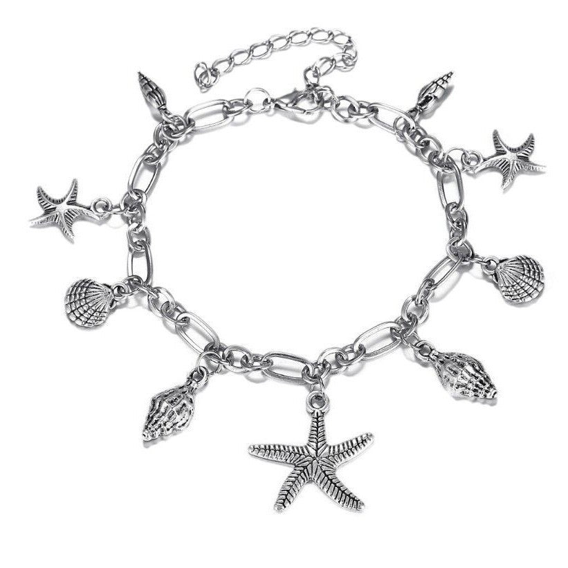 Classic seashell anklet