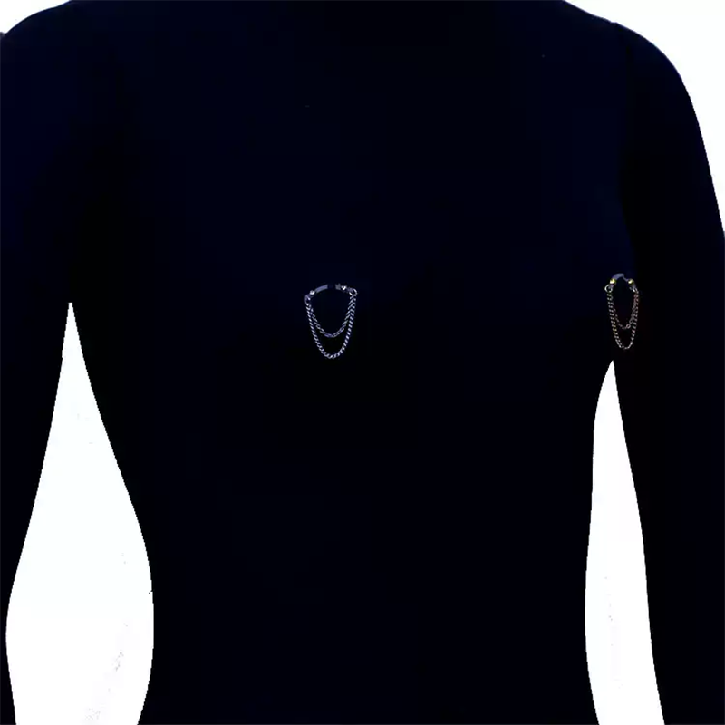 Silicone Punch-free Double-layer Tassel Nipple Ring