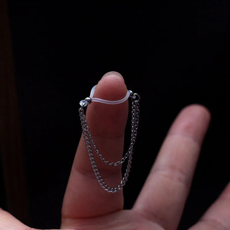 Silicone Punch-free Double-layer Tassel Nipple Ring