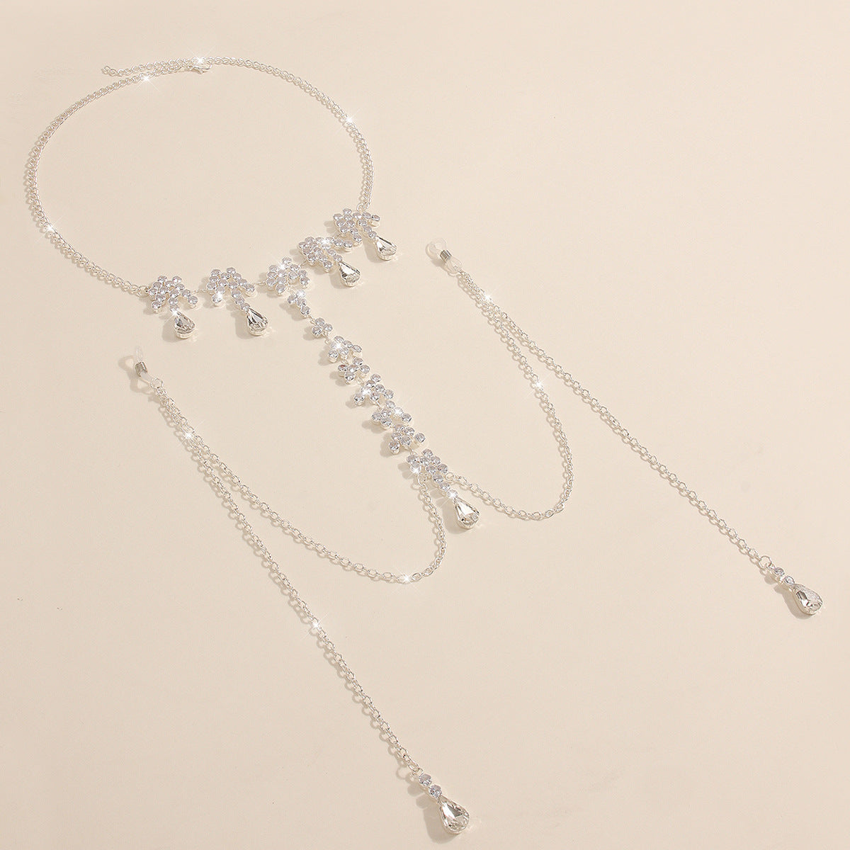 Silver Blossom Drop Torso Chain
