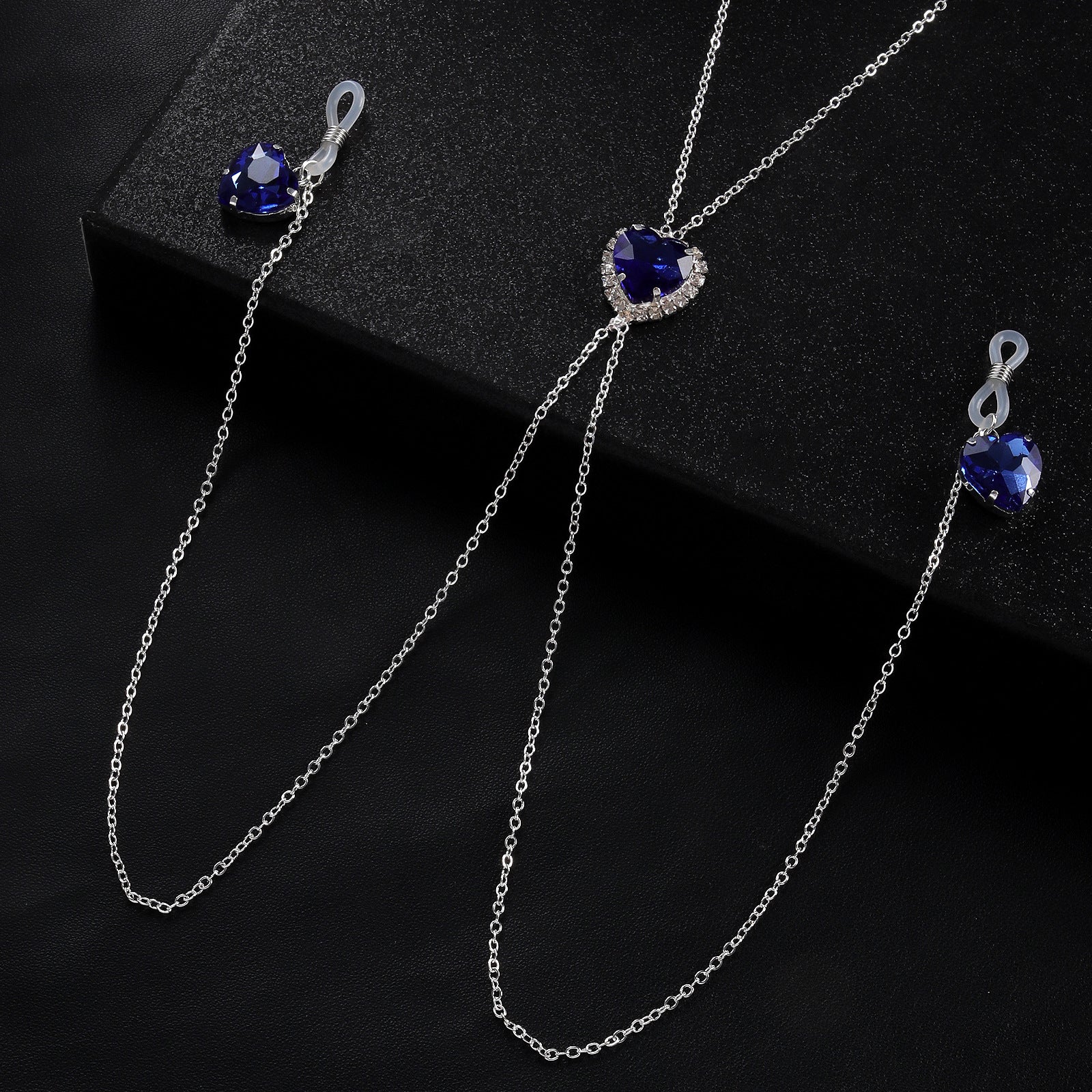 Sapphire Heart Lariat Torso Chain